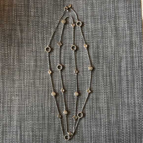 Lia Sophia Long Silver Beaded Necklace - Picture 1 of 1